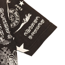 画像をギャラリービューアに読み込む, CHROME HEARTS クロムハーツ 総柄半袖Tシャツ サイズS FOTI オールオーバープリント ブラック ホワイト 美品 中古 4a006284