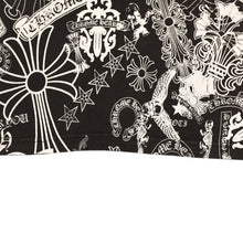 画像をギャラリービューアに読み込む, CHROME HEARTS クロムハーツ 総柄半袖Tシャツ サイズS FOTI オールオーバープリント ブラック ホワイト 美品 中古 4a006284
