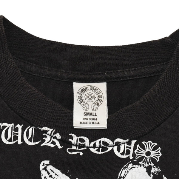 CHROME HEARTS クロムハーツ 総柄半袖Tシャツ サイズS FOTI オールオーバープリント ブラック ホワイト 美品 中古 4a006284