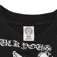 画像をギャラリービューアに読み込む, CHROME HEARTS クロムハーツ 総柄半袖Tシャツ サイズS FOTI オールオーバープリント ブラック ホワイト 美品 中古 4a006284