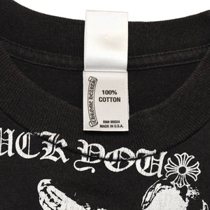CHROME HEARTS クロムハーツ 総柄半袖Tシャツ サイズS FOTI オールオーバープリント ブラック ホワイト 美品 中古 4a006284
