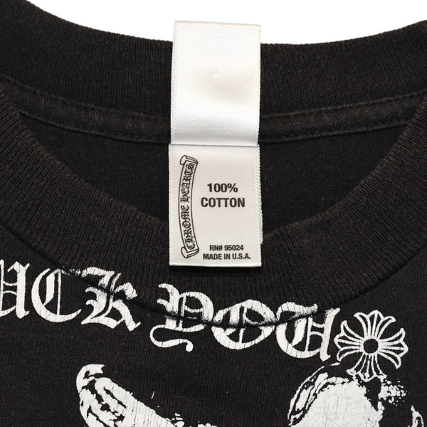 CHROME HEARTS クロムハーツ 総柄半袖Tシャツ サイズS FOTI オールオーバープリント ブラック ホワイト 美品 中古 4a006284