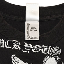 画像をギャラリービューアに読み込む, CHROME HEARTS クロムハーツ 総柄半袖Tシャツ サイズS FOTI オールオーバープリント ブラック ホワイト 美品 中古 4a006284