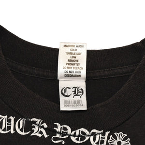CHROME HEARTS クロムハーツ 総柄半袖Tシャツ サイズS FOTI オールオーバープリント ブラック ホワイト 美品 中古 4a006284