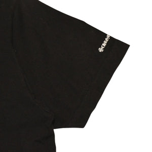 極美品 CHROME HEARTS クロムハーツ 半袖Tシャツ サイズXXL ネックロゴ オールドイングリッシュ スクロールラベル ブラック 中古 4a006276