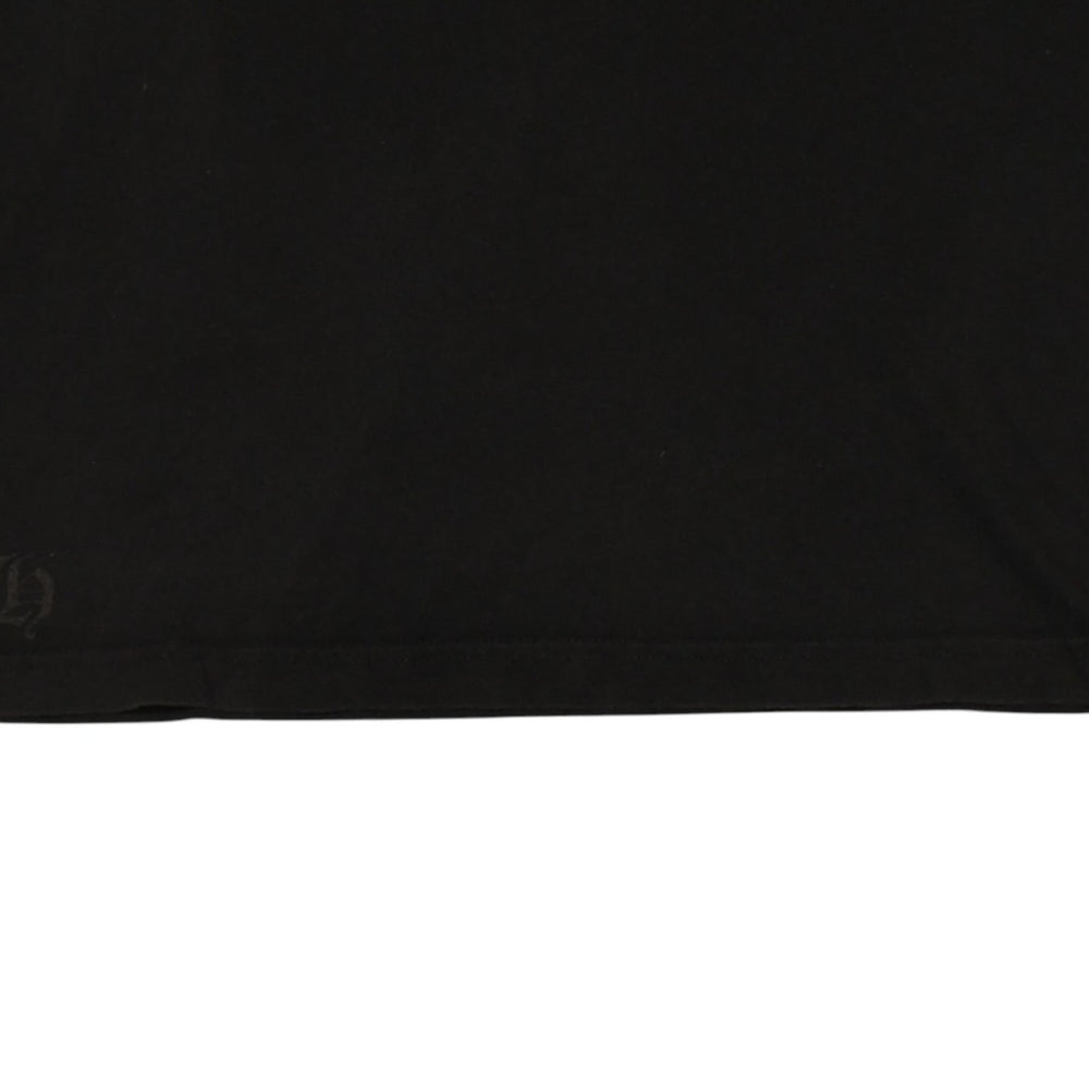 CHROME HEARTS クロムハーツ 半袖Tシャツ サイズM オールドイングリッシュ ネックロゴ スクロールラベル ブラック 美品 中古 4a006278