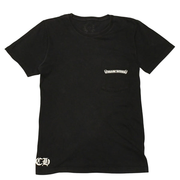 CHROME HEARTS クロムハーツ 半袖Tシャツ サイズS CHプラス オールドイングリッシュ スクロールラベル ブラック 美品 中古 4a006277