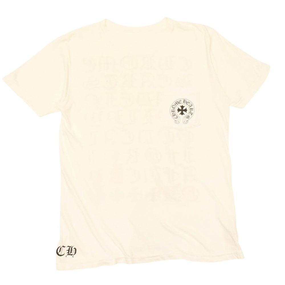 CHROME HEARTS クロムハーツ ヴァーティカルロゴ 半袖Tシャツ サイズM 東京限定 オールドイングリッシュ メイドインハリウッド 美品 中古 4a006285