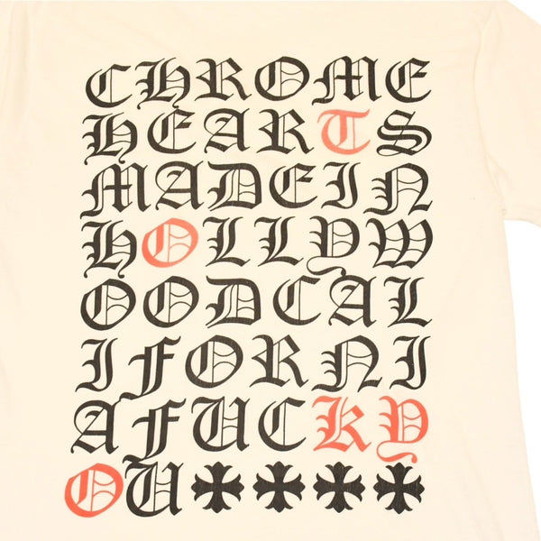 CHROME HEARTS クロムハーツ ヴァーティカルロゴ 半袖Tシャツ サイズM 東京限定 オールドイングリッシュ メイドインハリウッド 美品 中古 4a006285