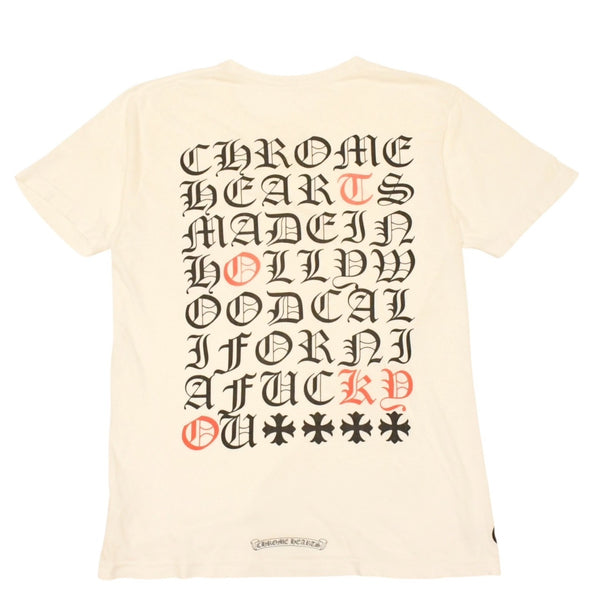 CHROME HEARTS クロムハーツ ヴァーティカルロゴ 半袖Tシャツ サイズM 東京限定 オールドイングリッシュ メイドインハリウッド 美品 中古 4a006285