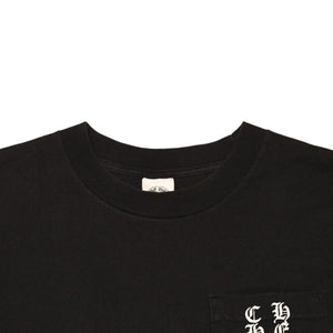 CHROME HEARTS クロムハーツ 半袖Tシャツ サイズS オールドイングリッシュ スター Tバー プリント ブラック ホワイト 美品 中古 4a006279