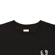 Load the image into the gallery viewer. CHROME HEARTS クロムハーツ 半袖Tシャツ サイズS オールドイングリッシュ スター Tバー プリント ブラック ホワイト 美品 中古 4a006279