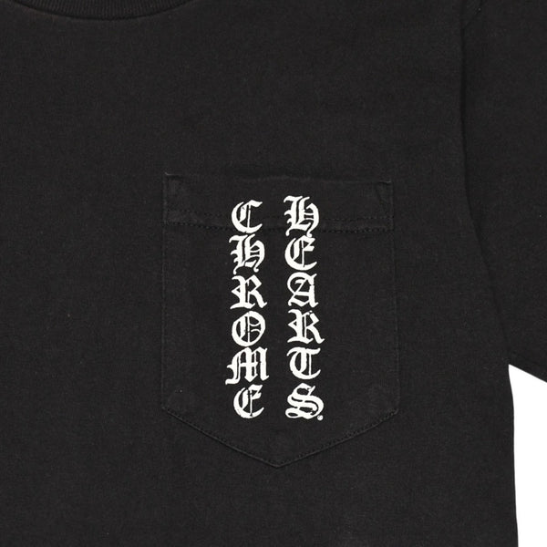 CHROME HEARTS クロムハーツ 半袖Tシャツ サイズS オールドイングリッシュ スター Tバー プリント ブラック ホワイト 美品 中古 4a006279
