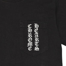 Load the image into the gallery viewer. CHROME HEARTS クロムハーツ 半袖Tシャツ サイズS オールドイングリッシュ スター Tバー プリント ブラック ホワイト 美品 中古 4a006279