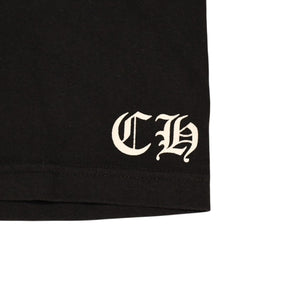 CHROME HEARTS クロムハーツ 半袖Tシャツ サイズS オールドイングリッシュ スター Tバー プリント ブラック ホワイト 美品 中古 4a006279
