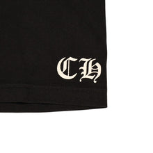 Load the image into the gallery viewer. CHROME HEARTS クロムハーツ 半袖Tシャツ サイズS オールドイングリッシュ スター Tバー プリント ブラック ホワイト 美品 中古 4a006279