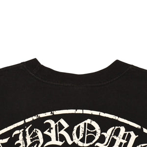 CHROME HEARTS クロムハーツ 半袖Tシャツ サイズS オールドイングリッシュ スター Tバー プリント ブラック ホワイト 美品 中古 4a006279