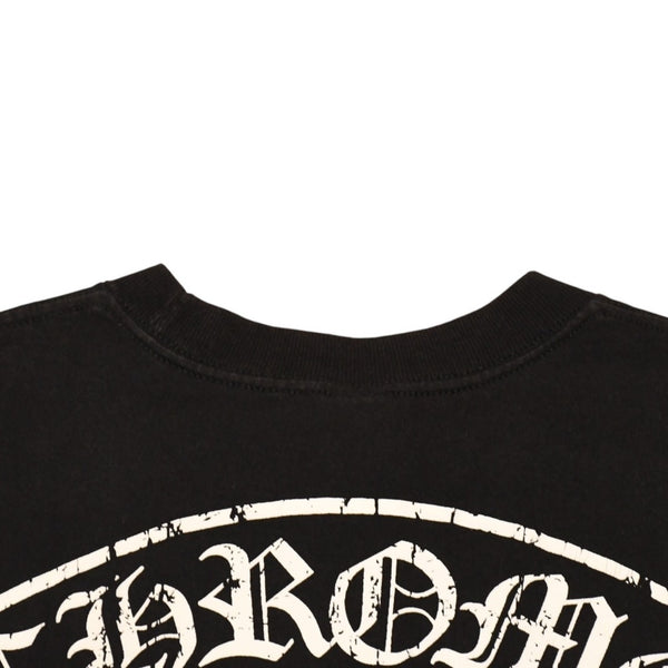 CHROME HEARTS クロムハーツ 半袖Tシャツ サイズS オールドイングリッシュ スター Tバー プリント ブラック ホワイト 美品 中古 4a006279