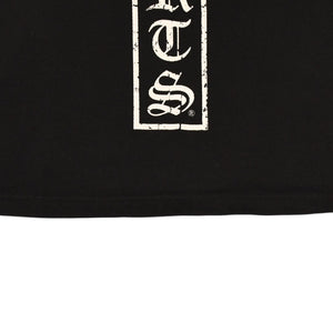 CHROME HEARTS クロムハーツ 半袖Tシャツ サイズS オールドイングリッシュ スター Tバー プリント ブラック ホワイト 美品 中古 4a006279