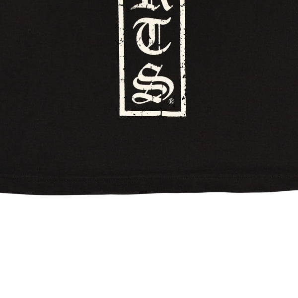 CHROME HEARTS クロムハーツ 半袖Tシャツ サイズS オールドイングリッシュ スター Tバー プリント ブラック ホワイト 美品 中古 4a006279
