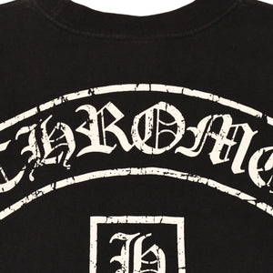 CHROME HEARTS クロムハーツ 半袖Tシャツ サイズS オールドイングリッシュ スター Tバー プリント ブラック ホワイト 美品 中古 4a006279