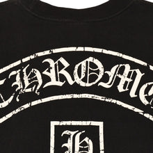 Load the image into the gallery viewer. CHROME HEARTS クロムハーツ 半袖Tシャツ サイズS オールドイングリッシュ スター Tバー プリント ブラック ホワイト 美品 中古 4a006279