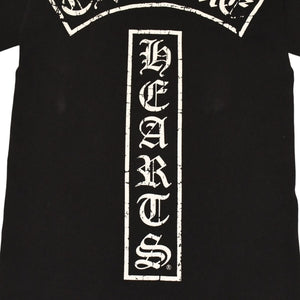 CHROME HEARTS クロムハーツ 半袖Tシャツ サイズS オールドイングリッシュ スター Tバー プリント ブラック ホワイト 美品 中古 4a006279