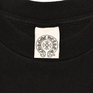 CHROME HEARTS クロムハーツ 半袖Tシャツ サイズS オールドイングリッシュ スター Tバー プリント ブラック ホワイト 美品 中古 4a006279