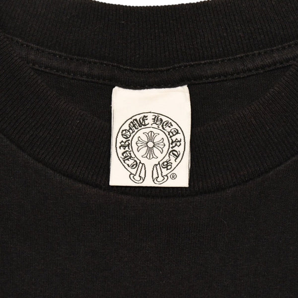 CHROME HEARTS クロムハーツ 半袖Tシャツ サイズS オールドイングリッシュ スター Tバー プリント ブラック ホワイト 美品 中古 4a006279