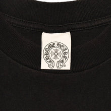 Load the image into the gallery viewer. CHROME HEARTS クロムハーツ 半袖Tシャツ サイズS オールドイングリッシュ スター Tバー プリント ブラック ホワイト 美品 中古 4a006279