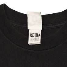 Load the image into the gallery viewer. CHROME HEARTS クロムハーツ 半袖Tシャツ サイズS オールドイングリッシュ スター Tバー プリント ブラック ホワイト 美品 中古 4a006279