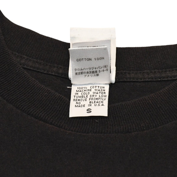 CHROME HEARTS クロムハーツ 半袖Tシャツ サイズS オールドイングリッシュ スター Tバー プリント ブラック ホワイト 美品 中古 4a006279