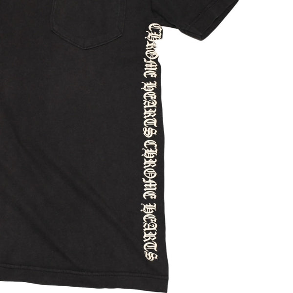 CHROME HEARTS クロムハーツ オールド 半袖Tシャツ サイズS NYC限定 オールドイングリッシュ ネックロゴ ブラック 美品 中古 4a006280