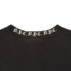 CHROME HEARTS クロムハーツ オールド 半袖Tシャツ サイズS NYC限定 オールドイングリッシュ ネックロゴ ブラック 美品 中古 4a006280