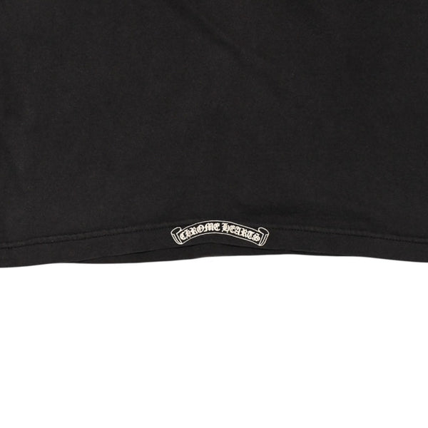 CHROME HEARTS クロムハーツ オールド 半袖Tシャツ サイズS NYC限定 オールドイングリッシュ ネックロゴ ブラック 美品 中古 4a006280