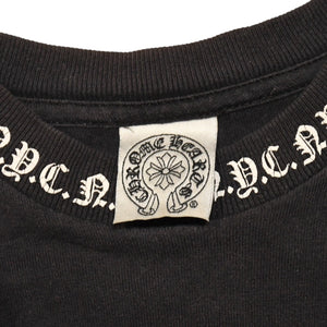 CHROME HEARTS クロムハーツ オールド 半袖Tシャツ サイズS NYC限定 オールドイングリッシュ ネックロゴ ブラック 美品 中古 4a006280