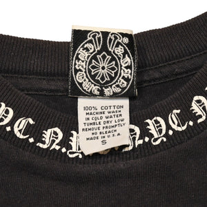 CHROME HEARTS クロムハーツ オールド 半袖Tシャツ サイズS NYC限定 オールドイングリッシュ ネックロゴ ブラック 美品 中古 4a006280