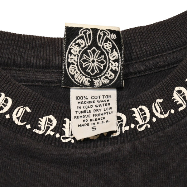 CHROME HEARTS クロムハーツ オールド 半袖Tシャツ サイズS NYC限定 オールドイングリッシュ ネックロゴ ブラック 美品 中古 4a006280