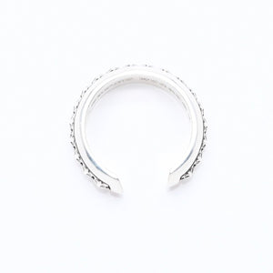 極美品 CHROME HEARTS クロムハーツ CH PLUS PYRAMID OPEN BAND CHプラス ピラミッド オープンバンドリング 重量7.57g 17号 中古 4a006272