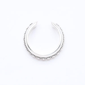 極美品 CHROME HEARTS クロムハーツ CH PLUS PYRAMID OPEN BAND CHプラス ピラミッド オープンバンドリング 重量7.57g 17号 中古 4a006272
