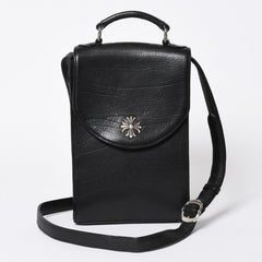 極美品 CHROME HEARTS クロムハーツ ショルダーバッグ 2WAY CHプラス装飾 ガンスリンガー クロスボール ブラック シルバー925 中古 4a006292