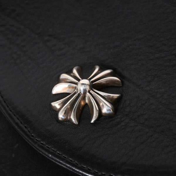 極美品 CHROME HEARTS クロムハーツ ショルダーバッグ 2WAY CHプラス装飾 ガンスリンガー クロスボール ブラック シルバー925 中古 4a006292