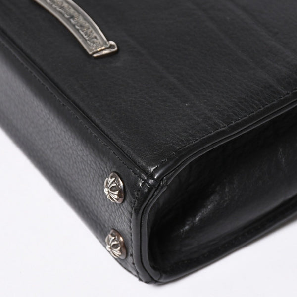 極美品 CHROME HEARTS クロムハーツ ショルダーバッグ 2WAY CHプラス装飾 ガンスリンガー クロスボール ブラック シルバー925 中古 4a006292