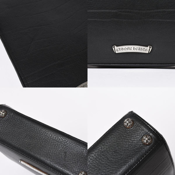 極美品 CHROME HEARTS クロムハーツ ショルダーバッグ 2WAY CHプラス装飾 ガンスリンガー クロスボール ブラック シルバー925 中古 4a006292