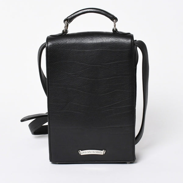 極美品 CHROME HEARTS クロムハーツ ショルダーバッグ 2WAY CHプラス装飾 ガンスリンガー クロスボール ブラック シルバー925 中古 4a006292