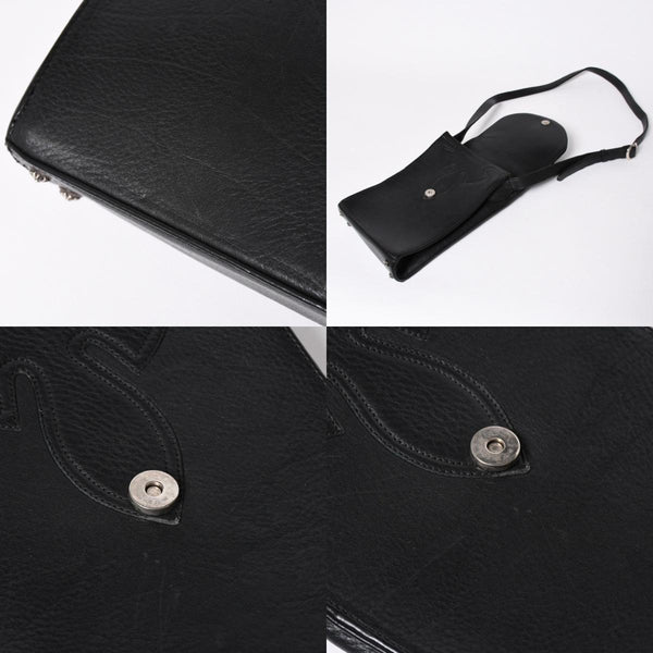 極美品 CHROME HEARTS クロムハーツ ショルダーバッグ 2WAY CHプラス装飾 ガンスリンガー クロスボール ブラック シルバー925 中古 4a006292