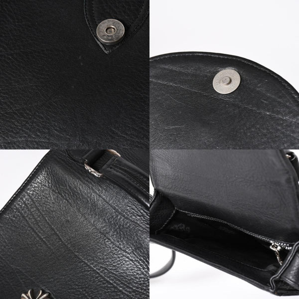 極美品 CHROME HEARTS クロムハーツ ショルダーバッグ 2WAY CHプラス装飾 ガンスリンガー クロスボール ブラック シルバー925 中古 4a006292