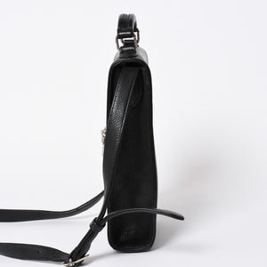 極美品 CHROME HEARTS クロムハーツ ショルダーバッグ 2WAY CHプラス装飾 ガンスリンガー クロスボール ブラック シルバー925 中古 4a006292