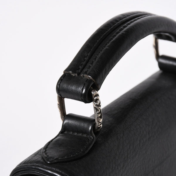 極美品 CHROME HEARTS クロムハーツ ショルダーバッグ 2WAY CHプラス装飾 ガンスリンガー クロスボール ブラック シルバー925 中古 4a006292