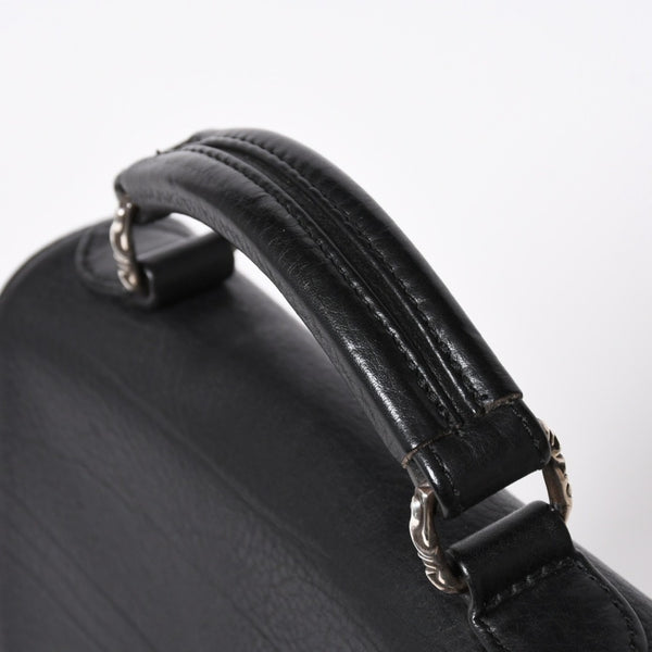 極美品 CHROME HEARTS クロムハーツ ショルダーバッグ 2WAY CHプラス装飾 ガンスリンガー クロスボール ブラック シルバー925 中古 4a006292